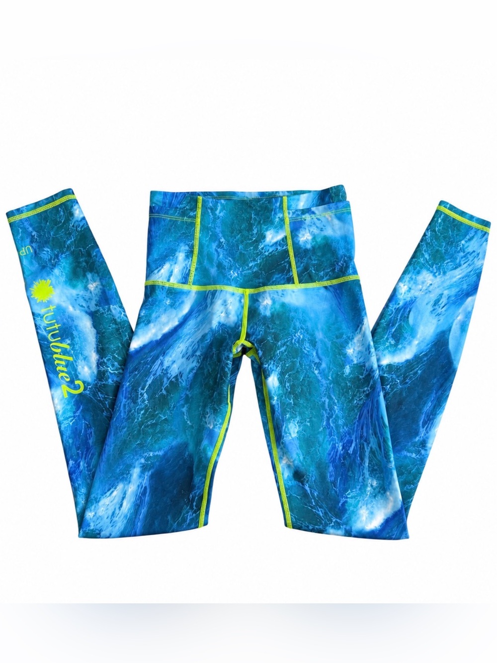 Women's UPF 50+ Sun Protective Swim Leggings - Waves XS